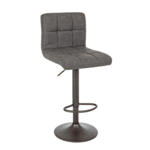 BIZZOTTO sgabello bar imbottito GREYSON grigio scuro VINTAGE