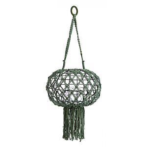 BIZZOTTO Lanterna sospesa MACRAME – verde H70