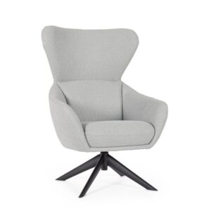 BIZZOTTO poltrona girevole HAILEY grigio con braccioli