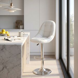 Sgabello da bar FLYNN in colore bianco HF807282-BIAN