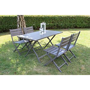 Tavolo da giardino pieghevole ALABAMA 70 × 130 taupe