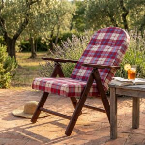 POLTRONA 4 POSIZIONI FAGGIO C/CUSCINO