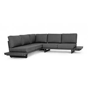 BIZZOTTO Salotto da giardino angolare INFINITY antracite WG21