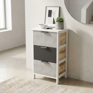 Cassettiera in legno CASIMIRO con 3 cassetti 