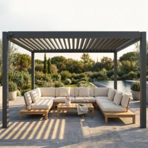 PERGOLA BIOCLIMATICA 3 X 4 CON DOPPIA LAMELLA