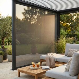 LATERALE PER LATO DA 4 M PERGOLA BIOCLIMATICA CON DOPPIA LAMELLA