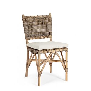 BIZZOTTO Sedia da giardino TARIFA con cuscino - rattan naturale