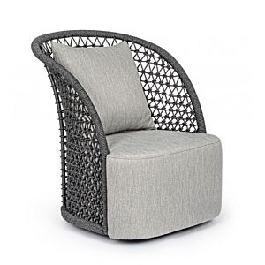 BIZZOTTO POLTRONA GIREVOLE C-C CUYEN ANTRACITE