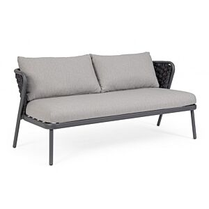 BIZZOTTO Divano da giardino due posti HARLOW antracite QS22/GRAFITE