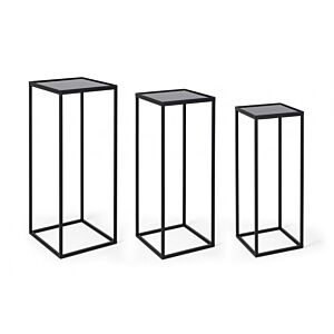BIZZOTTO SET3 TAVOLINO NUCLEOS QU NERO