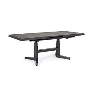 BIZZOTTO Tavolo da giardino allungabile ROBERT 143/183X88 antracite JX55 con regolazione dell'altezza