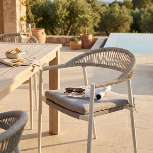 Sedia da giardino CORRIENTES – bianco – Mobalia