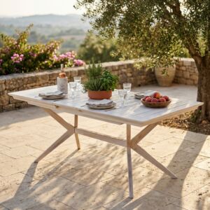 TAVOLO BALI 180/240 X 90 BIANCO