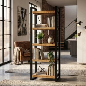 Libreria ALBERIC con ripiani in legno