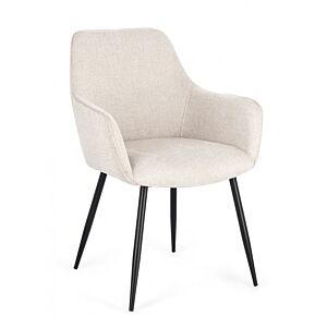 BIZZOTTO SEDIA C-BR CORA NERO/BEIGE