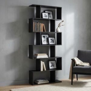 LIBRERIA ALANA GRIGIA E NATURALE