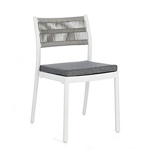 BIZZOTTO SEDIA C-C ALVIN BIANCO/GRIGIO CHIARO