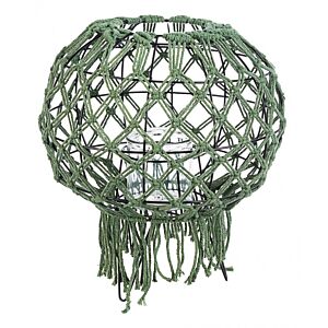 BIZZOTTO LANTERNA MACRAME VERDE H38