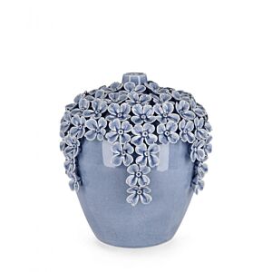 BIZZOTTO VASO DECORATIVO TREASURE AZZURRO H23