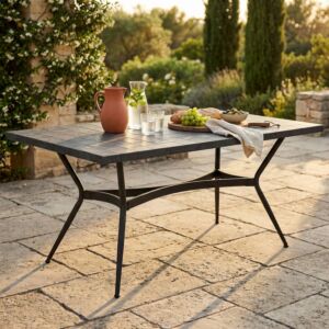 Tavolo da giardino MINOSSE 160 × 90 con piano in ceramica