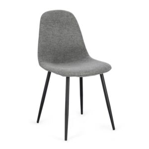BIZZOTTO sedia imbottita NEW IRELIA nera - grigio scuro
