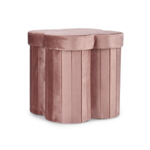 BIZZOTTO pouf contenitore JOCELYN velluto rosa