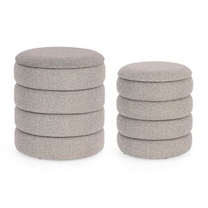 BIZZOTTO SET2 POUF CONT.KATERINA GR CH BOUCLE'
