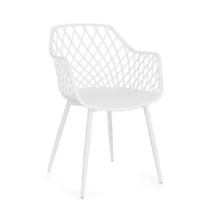BIZZOTTO sedia da giardino con braccioli OPTIK bianco totale