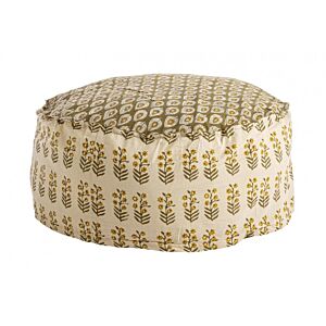 BIZZOTTO POUF REIMS AVORIO C-FOGLIA-FIORE D65X25H