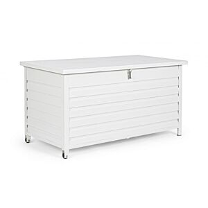 BIZZOTTO Baule ATLANTIC bianco da esterno – alluminio 141x72x74 cm