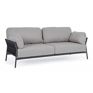 BIZZOTTO Divano da giardino a due posti con cuscini PARDIS antracite QS22/grafite