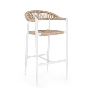 BIZZOTTO SGABELLO BAR JANDIA BIANCO/BEIGE