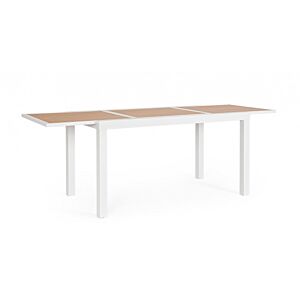 BIZZOTTO Tavolo da giardino allungabile HILIJA 140–210x77 bianco LD30