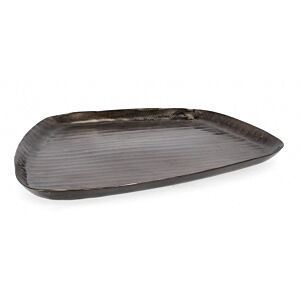 BIZZOTTO VASSOIO DECORATIVO CHISEL ANTRACIT 38X34