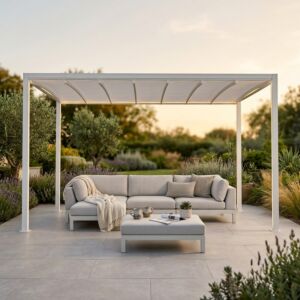 Pergola motorizzata 3×4 con LED – bianca