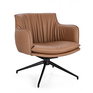 BIZZOTTO POLTRONA GIREVOLE VERMONT PU COGNAC