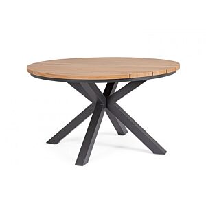 BIZZOTTO Tavolo da giardino rotondo ZELMAR D130 antracite YK13