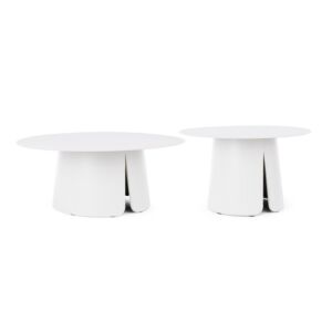 BIZZOTTO set 2 tavolini da giardino BRYAN bianchi