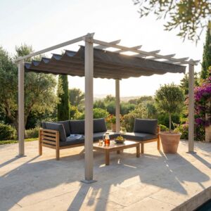 GAZEBO ASTORIA 3 X 3 TORTORA TELO GRIGIO