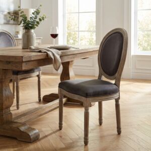 SEDIA CONSTANCE IN VELLUTO TAUPE