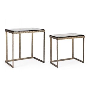BIZZOTTO SET2 TAVOLINO ZAYLA RETT OTTONE