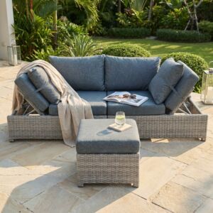 DIVANO CON POUF ECUADOR C/CUSCINI  WI-806878-GREY