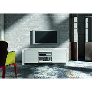 649 PORTA TV ABETE BIANCO SPAZZOLATO 165 X 45 X 55