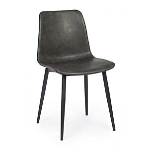 BIZZOTTO SEDIA KYRA PU ANTRACITE VINTAGE