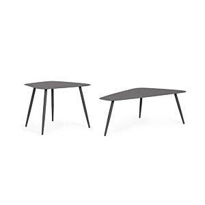 BIZZOTTO Set 2 tavolini YVONNE SVAS antracite – metallo