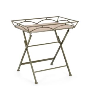 BIZZOTTO tavolino rettangolare GUENDA verde scuro 63 × 40 × 60 cm – pieghevole