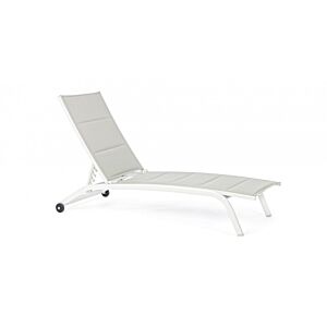 BIZZOTTO lettino prendisole CLEOPAS bianco ZH10 con ruote