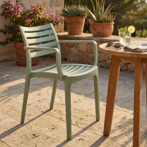 Sedia da giardino EVELINE verde petrolio – HF807214-VRDC