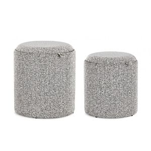 BIZZOTTO SET2 POUF C-CONT SASHA C-VASS GRIGIO CH