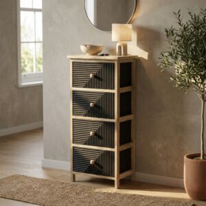 Cassettiera in legno ANTON con 4 cassetti